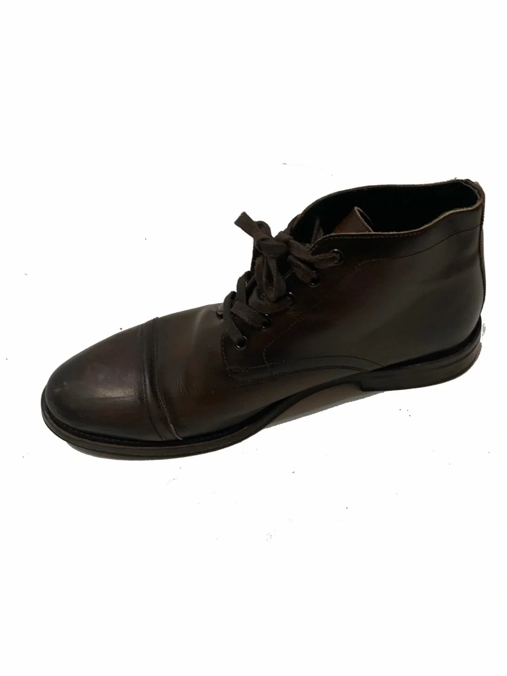 10 / thursday cadet boots Men's Dark Brown Leather Cap-Toe Chukka Boots